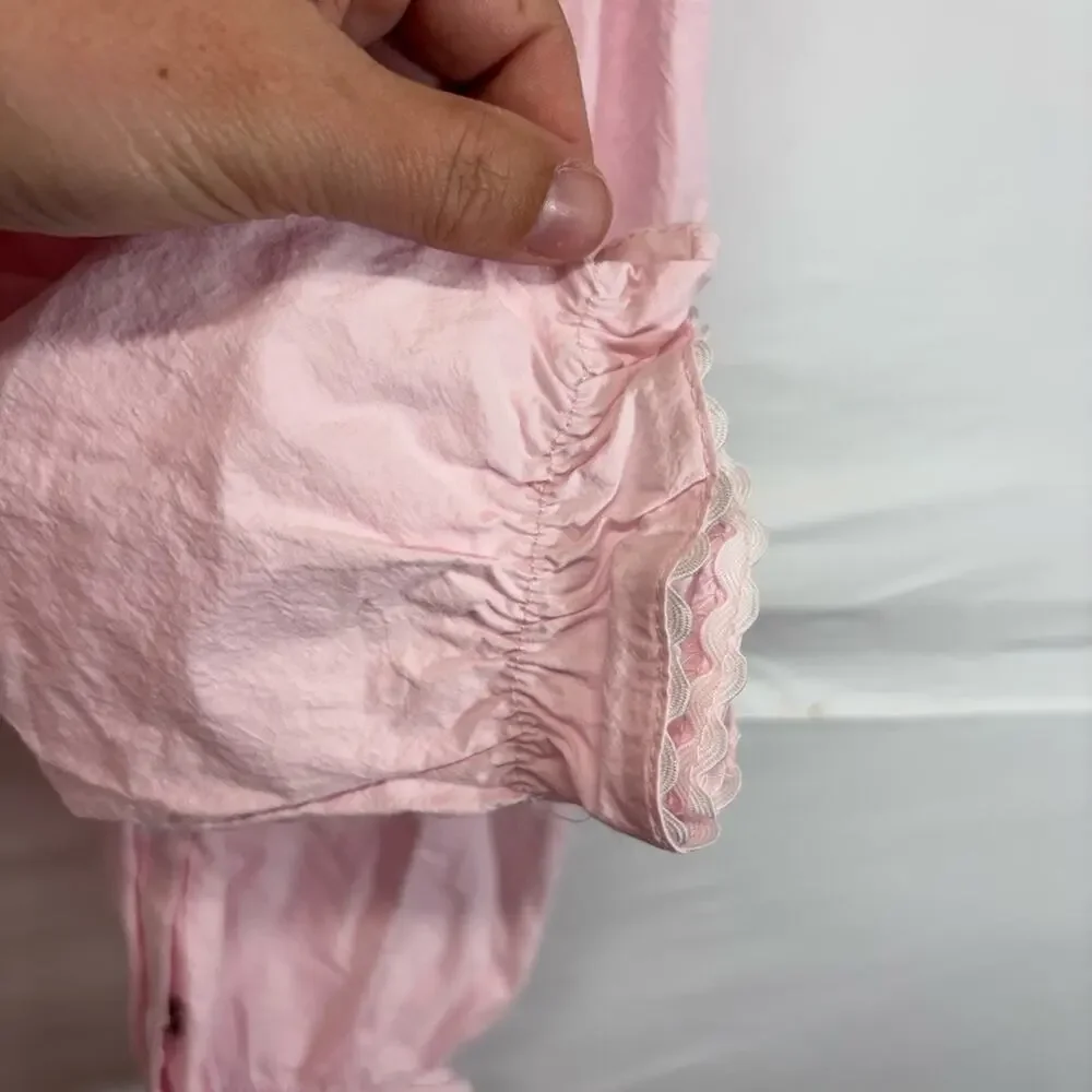 Lil Cactus smocked bunny Easter bubble romper light pink size 6-12 Months